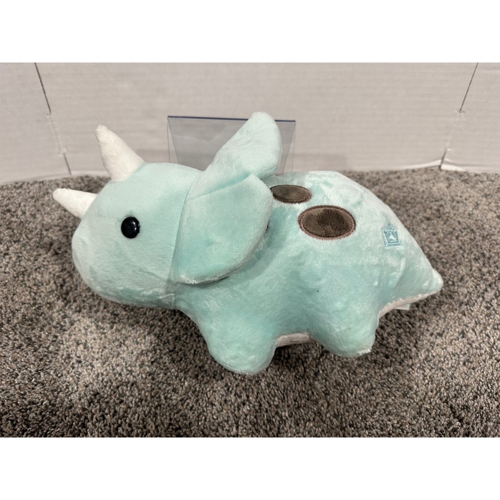 Plush Toy Unisex Triceratops Dinosaur Bellzi Mint Green Small Excellent